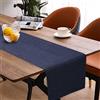 ARVOV Runner da tavolo primaverile moderno, lavabile, effetto lino, impermeabile, per sala da pranzo, feste, vacanze, decorazione, colore: blu marino, 40 x 140 cm