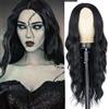 colorful panda ColorfulPanda Parrucca Donna Nero Parrucche Cosplay Lunghe nera Parrucca Ondulata Resistente Calore Uso Quotidiano(Nero)
