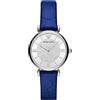 Emporio Armani Orologio Donna, movimento a due lancette, cassa in acciaio 32 mm con cinturino in pelle, AR11344