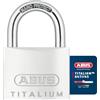 ABUS Lucchetto Titalium 64TI/45 - lucchetto da cantina con corpo della serratura in alluminio speciale - grillo in acciaio temprato - livello di sicurezza 5