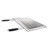 Sunday grill Griglia in acciaio Inox, 60x 40cm, manici in plastica, colore: nero