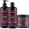 Kerargan - Trio Ultra Riparatore Shampoo, Balsamo & Maschera alla Cheratina per Capelli Danneggiati e Stressati - Nutre, Liscia & Rinforza - Senza Solfati, OGM, Silicone - 3x500 ml