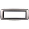 ETTROIT Placca compatibile Bticino Livinglight 7 moduli plastica bombata colore titanio