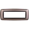 ETTROIT Placca compatibile Bticino Livinglight 7 moduli plastica bombata colore bronzo