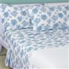 Caleffi - Completo-lenzuola Coral 00035 Matrimoniale Blue Royal