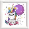 Pracht Creatives Hobby Quadro Diamond Painting con Cornice, Motivo Unicorno, Dimensioni Circa 18 x 18 cm, Set da dipingere con Pietre Glitterate, per Bambini dai 5 Anni in su