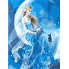 Pracht Creatives Hobby Set di Pittura con Diamanti, Quadro con Motivo Donna nella Luna e Accessori, Dimensioni ca. 35 x 25 cm, Set da dipingere con Pietre Glitterate per Bambini dai 5 Anni in su