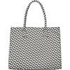 PIECES 17137973, Shopper Donna, Black/AOP: Wavy Print, Einheitsgröße