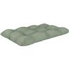 POKAR Cuscino-Sedile Imbottito 120x80x12cm per Divano da Giardino, Fodere asportabile e Lavabile, per Bancali, Comoda Seduta per Interno ed Esterno, DYI - Fai da Te, Senza Pallet, Verde