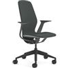 Steelcase SILQ Sedia ergonomica regolabile in altezza, schienale Platinum Solid Plastic/Merle e rivestimento Pepper