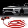URAQT Luci Diurne Auto, 150cm Luce di Marcia Diurna a LED per Auto, Bianco Striscia Luminosa del Cofano, Impermeabil IP65, 12V LED Striscia per Autos Flessibili, Avvio Dinamico della Scansione con DRL