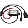 Greluma 1 Pezzo Convertitore Impermeabile da 12V a 5V 3A, USB/Micro USB Dual Ports DC-DC Adattatore di Alimentazione per Modulo Step Down Compatibile con Raspberry Pi 4, Cellulare, Auto