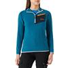 Great Escapes Pile Leggero Donna Mezza Zip Flores, Petrol M
