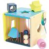 Vilac Scatola di smistamento precoce in Legno sotto Il baldacchino, Forma educativa cubo per Bambini, Multicolore, 16 x 16 x 16 cm, 12 Mesi +
