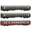 RIVAROSSI HR4328 Set 3 carrozze tipo B OSShD DR (DDR) livrea verde + RISTORANTE