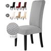 BalladHome Coprisedie Fodere per sedie con Schienale 4 Pezzi Lavabile Coprisedili per sedie da pranzo Coprisedia elasticizzata per sala da pranzo, Casa, Nozze Decor (Grigio Argento, 4 Pezzi)-M