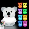 Glinrui Grande Luce Notturna Bambini Koala Luce LED bimbi e prima infanzia, Luce notte in silicone a forma di simpatico animaletto, Lampada notturna con luci cangianti per cameretta neonato - Grande