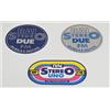 3 ADESIVI RAI VINTAGE ANNI '80 - RAISTEREOUNO FM & RAISTEREODUE FM - RARI -