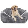 JOEJOY Cuccia per Cani di Taglia Grande, Lettino per Cani Soffice, Cuccia per Cani Rettangolare, Letti per Cani Lavabili Antiscivolo, 89x63.5x23 cm, Adatto per Animali Domestici fino a 27 kg