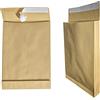 mybuy24 25 x borse pieghevoli B4 A4 marrone, 250 x 353 mm, 4 cm, fondo adesivo, con striscia adesiva, 130 g/m², buste per spedizioni pieghevoli, buste pieghevoli