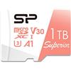 SP Silicon Power Silicon Power 1 TB Micro SD Card U3 Nintendo-Switch compatibile, SDXC microsdxc ad alta velocità scheda di memoria MicroSD con adattatore