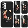 ZhuoFan Custodia Personalizzata per Samsung Galaxy A52 (5G)/A52 4G/A52s 5G 6,5 con Fiori Disegni, Nome Personalizzato Cover con Testo Custom, Neroo Aesthetic Silicone Antiurto Personalizzabili Case