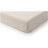 TEMPUR -Lenzuolo con angoli elasticizzati in jersey di cotone misto ad elastan, molto elastico, adatto per materassi di 140/160 cm x 190/220 cm, lavabile in lavatrice e privo di sostanze chimiche, crema