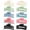 Kavya 10 Pezzi Mollettone Capelli Donna Grande, Pinze per Capelli Spessi Antiscivolo Fermaglio Capelli Donna (Multicolore)