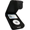 igadgitz U0131 Vera Pelle Custodia Cover per Apple iPod Classic 6th Generation con Clip cintura - Nero