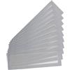 Djois Tarifold Es 195209 - Confezione da 10 cornici magnetiche porta titoli A5/A4 - per etichette (55 altezza x 210 mm lunghezza) - Magneti Pro per lavagne magnetiche, colore: grigio argento