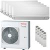 Toshiba Condizionatore Toshiba NEW SEIYA penta split 9000+9000+9000+9000+16000 BTU inverter A++ unità esterna 10,0 kW codice prodotto RAS-5M34U2AVG-E-RAS-B10E2KVG-E-5-8E1F6C