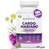 Bandini® Complesso di Cardo Mariano, Carciofo e Dente di Leone 150 capsule - Alto dosaggio con 80% di Silimarina - Diuretico, Digestivo e Depurativo - Milk Thistle e Tarassaco 100% Vegan & senza OGM