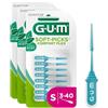 GUM Soft-Picks Comfort Flex Menta detergente interdentale | rinfrescante sapore di menta | pulizia dei denti e rimozione della placca | taglia S | 3 x 40 pezzi