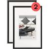Walther Design Cornice nera 20 x 30 cm confezione doppia, sedia con struttura in alluminio AJ030BD