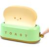 URAQT Luce Notturna per Bambini, Luce Notturna per Camera da Letto a Forma di Tostapane, Portatile USB Ricaricabile Lampada da Comodino con Timer, per Decorazione Comodino/Regalo di Natale (Verde)