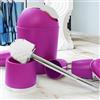 Fingey Bathlux, set di accessori da bagno con design moderno, 6 pezzi, spazzolino per WC, pattumiera, portasapone, portaspazzolino, dispenser per sapone, tazza per risciacquo Purple