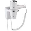 VAMA Asciugacapelli in ABS bianco finiture cromate 3 velocità 1800W con base