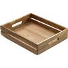 LEONE Cassetta in acacia cm 32x26x7h