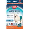 Simple Solution Fascia Lavabile e Riutilizzabile per Cani Maschi 1 x L | Assorbente e anti-perdite con vestibilità regolabile e comoda. Ideale per incontinenza e marcature del territorio.