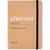Letts of London Eco Writers Words, agenda settimanale 2023, formato A6, in carta kraft, 23-082288, marrone
