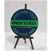 1 ADESIVO RAI RADIOUNO ONDAVERDE/CIELO E MARE - VINTAGE ANNI ' 80 - RARO