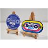2 ADESIVI RAI VINTAGE ANNI '80 - RAISTEREOUNO FM & RAISTEREODUE FM - RARI -
