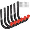 PiPaFox Ganci resistenti per garage, supporto universale a parete, sistema organizzatore a U, appendiabiti multiuso per biciclette, sedie, scale, tubi, attrezzi, capanno