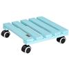 Wagner Carrello per Piante Aqua Splash 28 x 28 x 8 cm I Carrello per Fiori per Interni, Aqua Blu/Turchese I Tavoletta Antiscivolo I Legno massello FSC® I Ruote I Portata 100kg I Fatto in UE-20020601