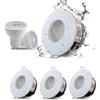 Sweier Bianco Faretti Incasso IP65 6000k Luce bianca Fredda, Impermeabile Downlight da Incasso 5W LED equivalente 50W a incandescenza, per Bagno, 68mm
