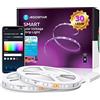 Aigostar LED Striscia Alexa 15 Metri, Luci Led RGB con 28 Tasti IR Telecomando, Strisce Led Wi-Fi Compatibile con Alexa e Google Assistant, Sync Music, per Festa/Bar/Camera/Sala E-Sport, 48 Watt