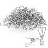com-four® 50x Mollette in Metallo - Fermagli per Asciugamani in Acciaio Inossidabile Resistenti - Fermagli per Telo Mare (Acciaio Inossidabile - 050 Pezzi)