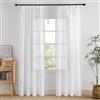 PONY DANCE Tende Bianche Trasparenti per Soggiorno 2 Pezzi L 140 x A 220 cm Voile Curtains Camera da Letto Tende Salotto Moderne con Fettuccia Filtraggio Luce Morbida
