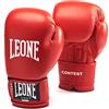 LEONE 1947, Contest Guantoni Boxe, Unisex - Adulto, Rosso, 10OZ, GN010