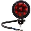 YnGia Fanale posteriore per moto Fanale posteriore per freno, luce universale per moto rossa 12V LED Luce laterale per ruota posteriore Luce parafango posteriore